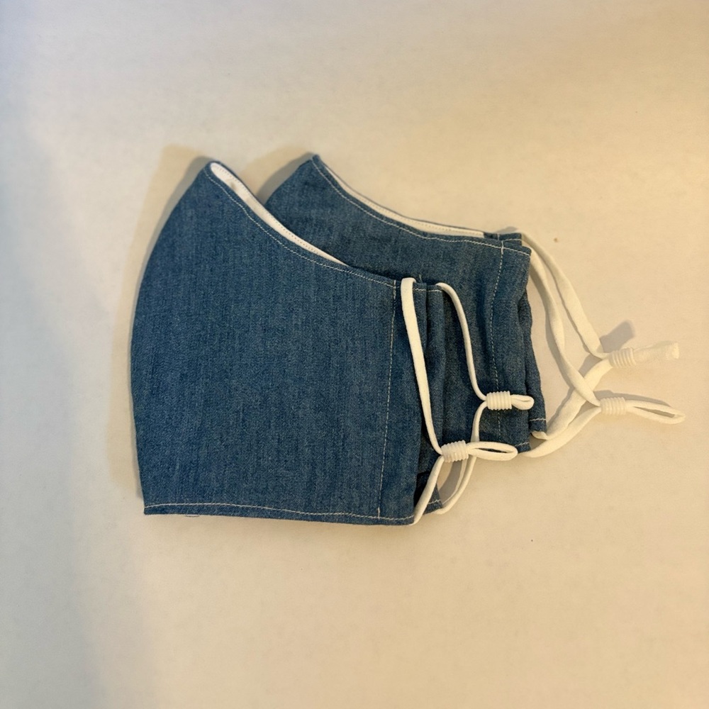Blue Denim Chambray Face Masks | Pack of 2